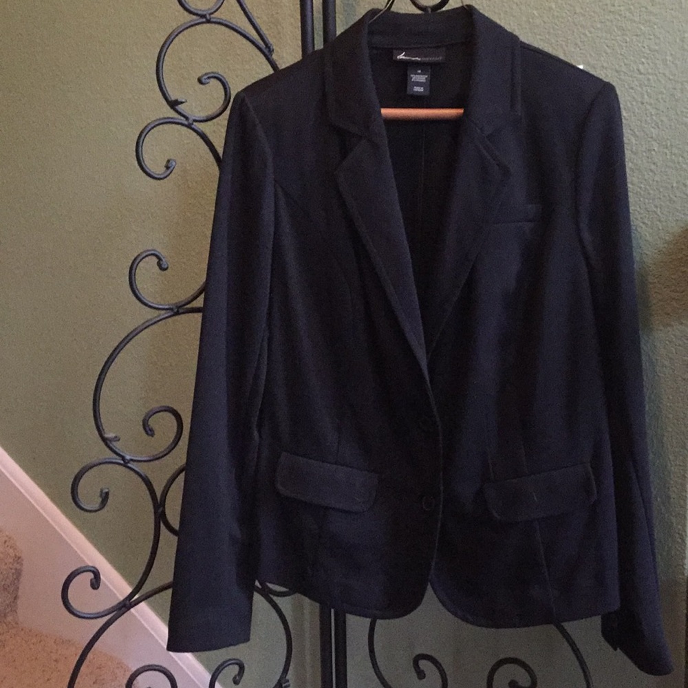 Black Blazer size 14 with 2 pockets Lane Bryant